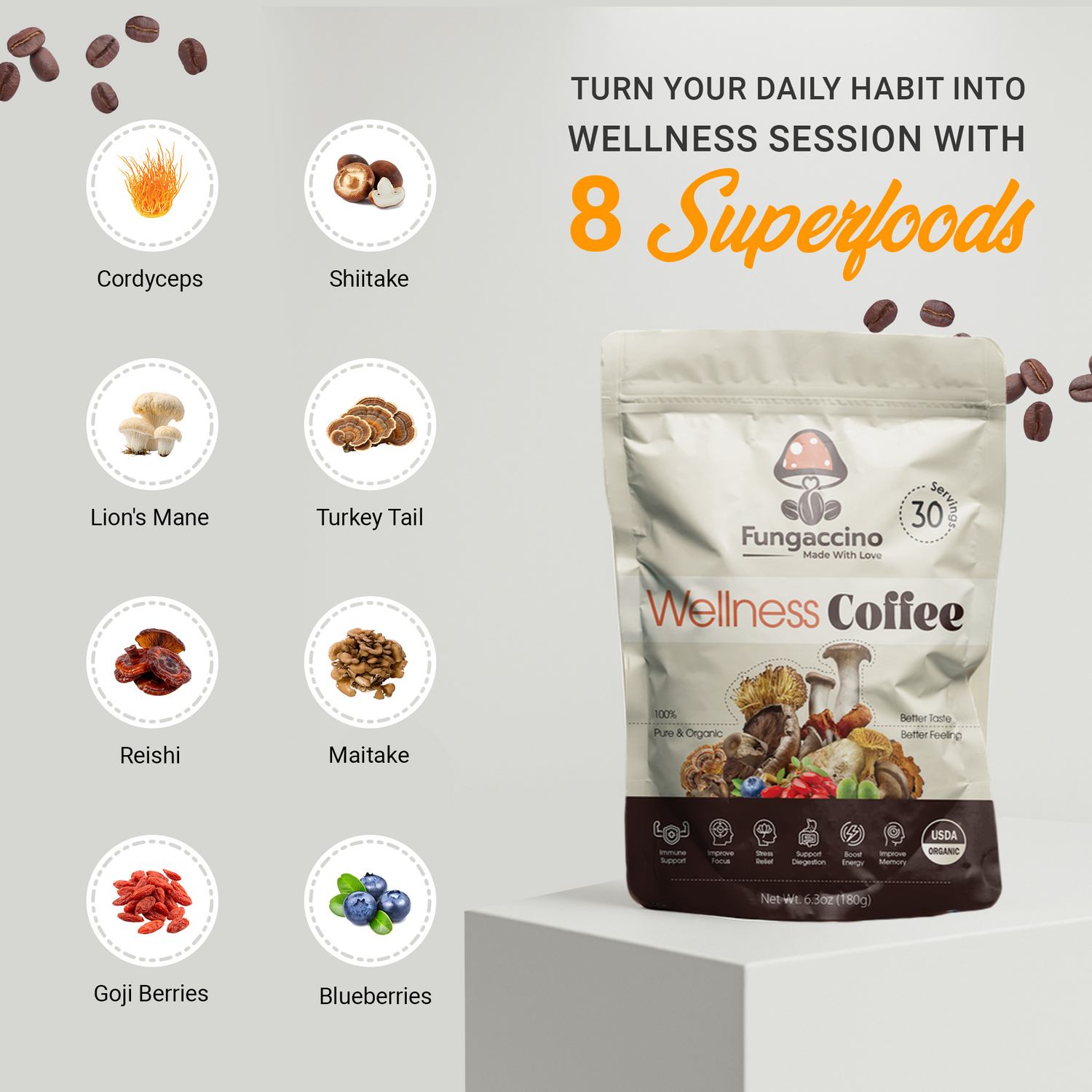 Fungaccino Wellness Coffee